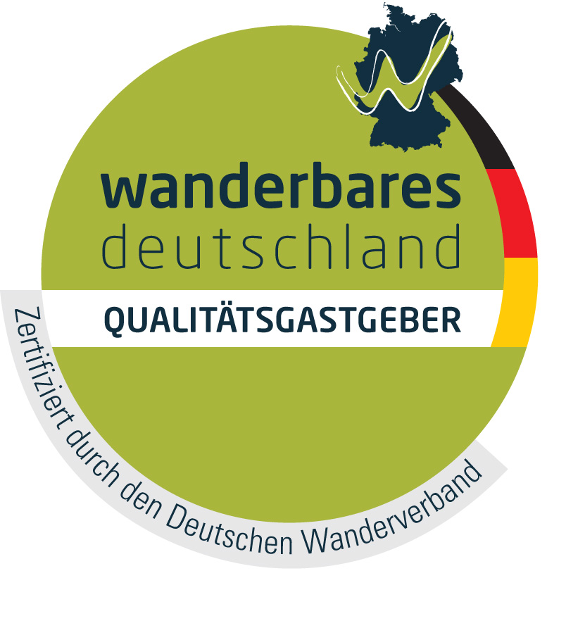 Het Wandelhotel Jagdhaus Wiese is gecertificeerd als kwaliteitshost door de Duitse wandelbond
